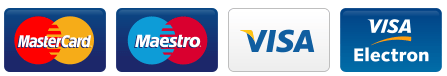 Mastercard, Maestro, Visa, Visa Electron